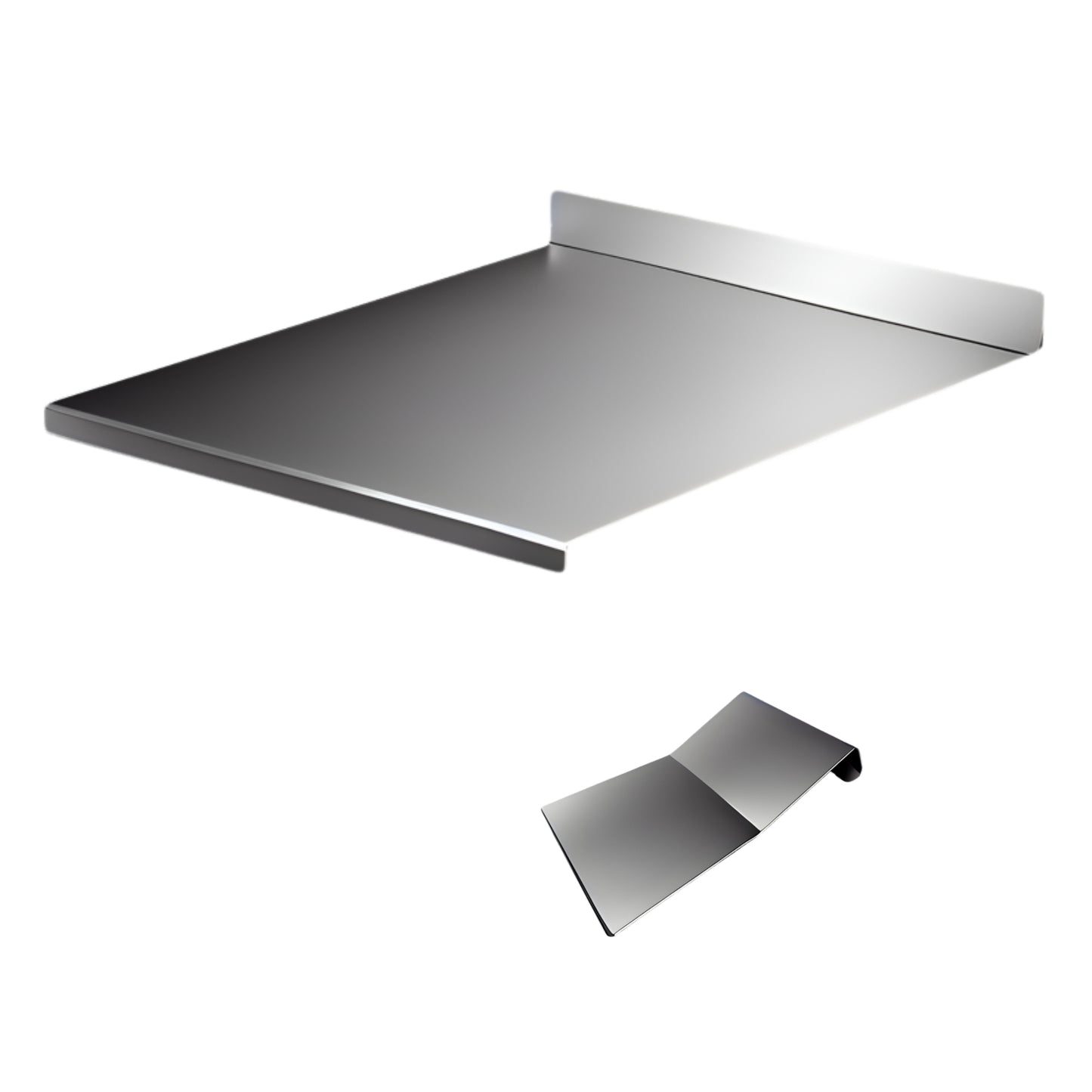 VulcanInox - Spianatoia in Acciaio Inox con Alzata da 4 cm - Superficie Igienica e Resistente per Impasti di Pane, Pizza e Pasta - Perfetta per Cucine Domestiche e Ristoranti (40x50x2x4)