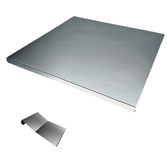 VulcanInox - Spianatoia in Acciaio Inox Professionale - Superficie Igienica e Resistente per Impasti di Pane, Pizza e Pasta - Perfetta per Cucine Domestiche e Ristoranti (40x50x2)